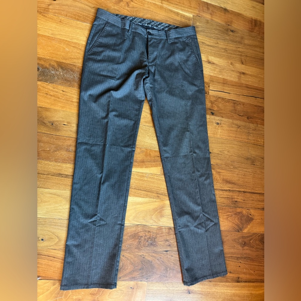 Men's Dark Gray Hugo Boss Slim Cut Pants
